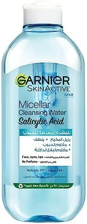 آب پاک کننده میسلار پوست گارنیر، برای پوست های مستعد آکنه، با اسید سالیسیلیک، 400 میلی لیتر Image
