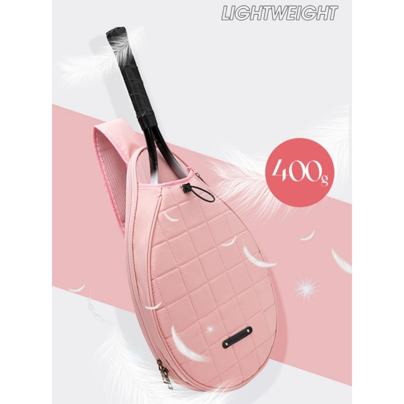 کیف کوله‌پشتی راکت تنیس با ظرفیت بالا و روکش مقاوم در برابر آب | مناسب تنیس، راکتبال و اسکواش سفید رنگ Image