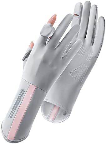 SUJAYU دستکش محافظت از اشعه ماوراء بنفش دستکش رانندگی زنانه، دستکش کامل انگشتی اشعه ماوراء بنفش دستکش ضد آفتاب دستکش ضد آفتاب، دستکش نازک دستکش نور UV دستکش زنانه دوچرخه سواری Image