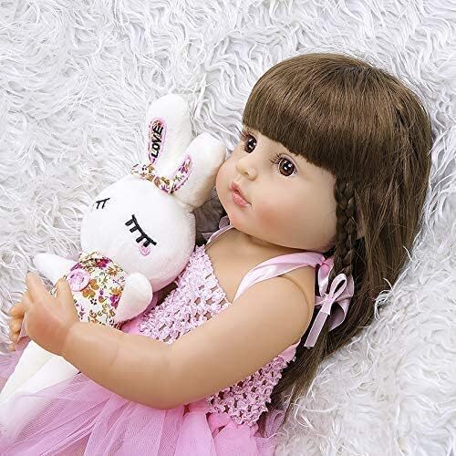 Nano Classic 22 inch Reborn Baby Doll نرم کامل بدنه سیلیکونی وینیل عروسک نوزادی واقعی مانند عروسک نوزاد دختر اسباب بازی عروسک های هدیه C Image