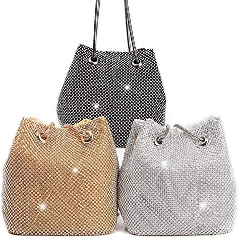 Mogor زنانه مثلث Bling براق کیف تاج جعبه کلاچ شب کیف های لوکس مهمانی Image