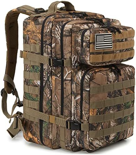 QT&QY 45L Military Tactical Backpacks Molle Army Assault Pack 3 Day Bug Out Survival Bag Hiking Treeking Rucksack Image