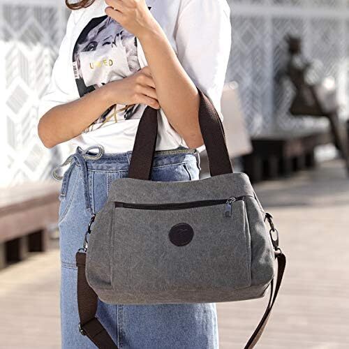 کیف دستی زنانه نایلونی سبک DOURR Hobo Handbags، کیف های چند محفظه ای Image