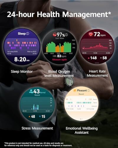 ساعت هوشمند HUAWEI WATCH GT5 با قطر 46 میلی‌متر، عمر باتری تا 14 روز، طراحی تیز و مدرن، ردیابی سلامت، سازگار با iOS و Android، 3 ماه خدمات HUAWEI Care+، قهوه‌ای Image