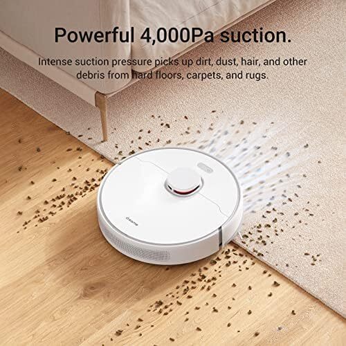 جاروبرقی رباتی و تی کش Dreame D10 Plus با ایستگاه تخلیه خودکار ۲.۵ لیتری، ناوبری LiDAR، تشخیص موانع، نقشه قابل ویرایش، ۴۰۰۰Pa، مناسب برای کف سخت و فرش، ۱۷۰ دقیقه زمان کار، WiFi/APP/Alexa Image