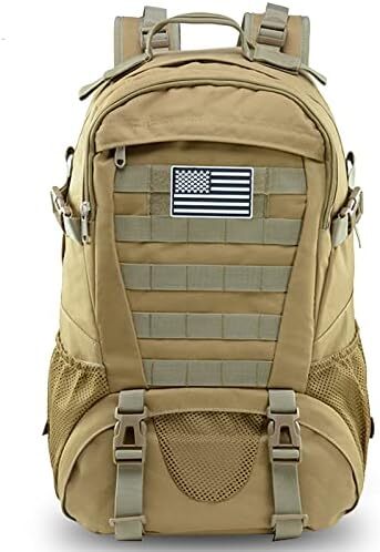 کوله پشتی تاکتیکی Jueachy برای مردان Molle Military Rocksack Pack 30L ضد آب با پچ پرچم ایالات متحده آمریکا Image