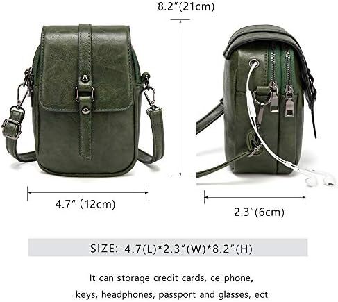 کیف تلفن کراس بادی قدیمی زنانه، کیف شانه ای کوچک مسنجر، کیف پول کیف پول نقد Image