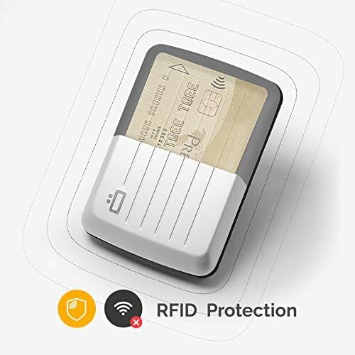 کیف پول هوشمند آلومینیومی V2 - گیره فلزی - نگهدارنده کارت مسدود کننده RFID - دارای حداکثر 10 کارت و اسکناس Image