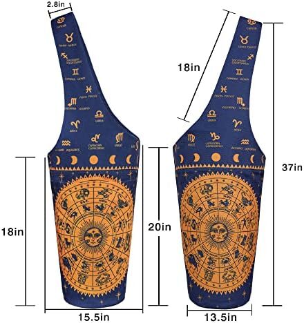 کیف مت یوگا چاپ شده مد روز با جیب کناری بزرگ و جیب زیپ دار کیف یوگا بلند و مناسب تشک های بزرگ - دارای لوازم جانبی یوگا بیشتر Image