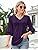 TFSDOD زنانه یقه V یقه 3/4 تاپ آستین زنگ دار یقه یقه دار پیراهن آستین دار یقه دار بلوزهای گشاد تابستانی تابستانی Thumbnail