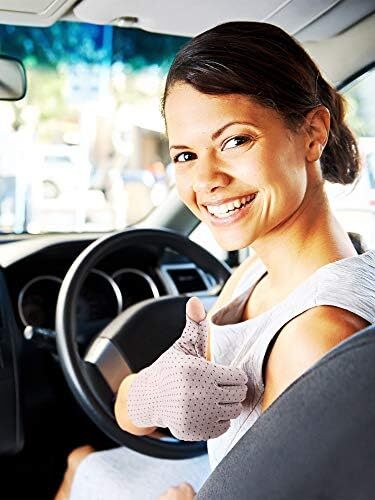 دستکش بدون انگشت Maxdot ضد لغزش محافظ UV دستکش رانندگی تابستانی در فضای باز برای زنان و دختران Image