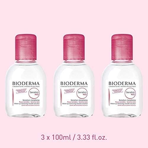 محلول پاک‌کننده میسلار تسکین‌دهنده بیودرما Sensibio H2O برای پوست‌های حساس - صورت و چشم - 3.33 Fl Oz (بسته 3 عددی) Image