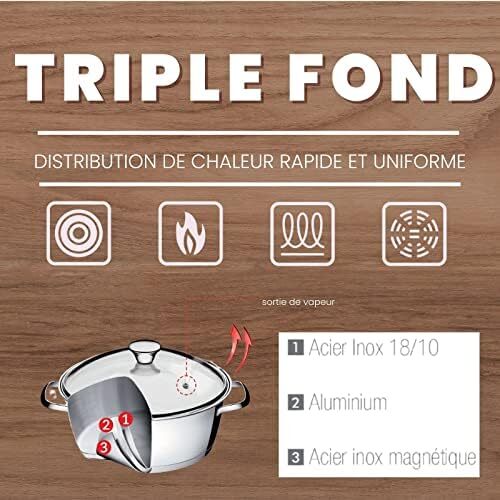 ست قابلمه استیل ۷ تکه ترامونتینا با کف سه لایه Image