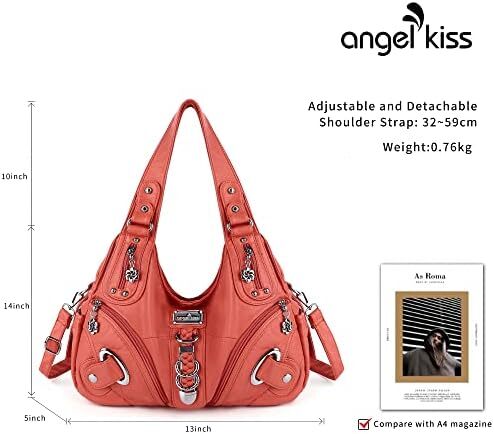 کیف دستی و کیف دستی Angelkiss Hobo برای زنان کیف دستی زنانه کیف زنانه کیف های شانه بزرگ روزانه Image