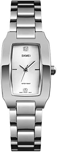 ساعت SKMEI برای زنانه زنانه زنانه ساده لوکس ضد زنگ مربعی مدل لباس ضد آب کوارتز آنالوگ کوچک و باریک لباس گاه به گاه همسر هدیه دخترانه ساعت مچی طلا Image