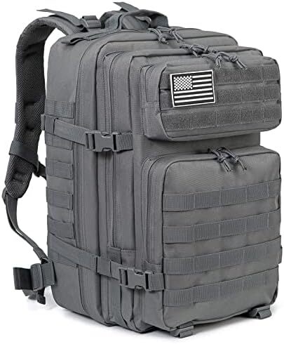 QT&QY 45L Military Tactical Backpacks Molle Army Assault Pack 3 Day Bug Out Survival Bag Hiking Treeking Rucksack