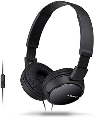 هدفون سیمی سونی مدل MDR ZX110AP با کابل ضد گره، پین مینی‌جک ۳.۵ میلی‌متری، هدست با میکروفن برای تماس‌های تلفنی، مشکی، MDRZX110AP/B Image