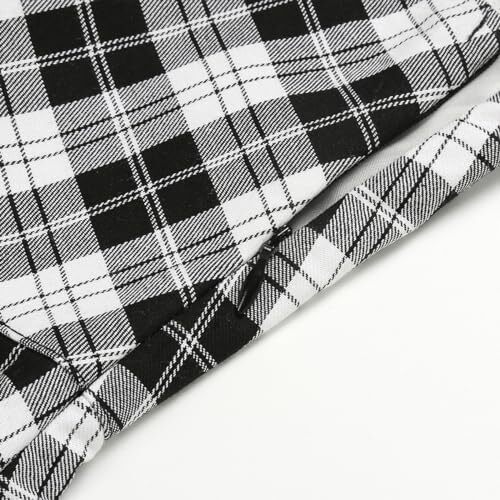 دامن های کوتاه چهارخانه گوتیک IDEALSANXUN برای دامن های چهارخانه کمر بلند زنانه Image