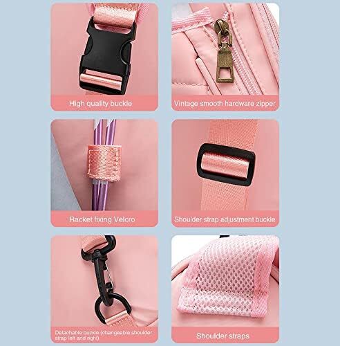 کیف راکت، کیف راکت تنیس، روکش راکت تنیس، کوله پشتی تنیس، با ظرفیت بالا، کیف شانه مقاوم در برابر آب، برای تنیس، راکتبال، اسکواش، چند رنگ Image
