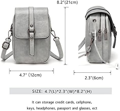 کیف تلفن کراس بادی قدیمی زنانه، کیف شانه ای کوچک مسنجر، کیف پول کیف پول نقد Image