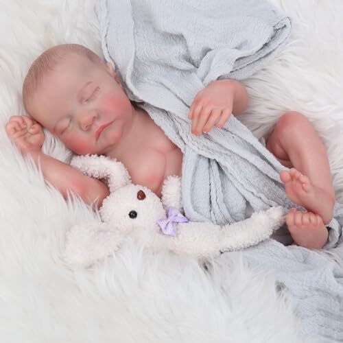 WOOROY Realistic Reborn Baby Dolls Boy - 18 Inch Lifelike Full Body Dolls Baby Newborn Baby Dolls Sleeping Real Life Baby Dolls Gift Gift for Kids 3+ Image