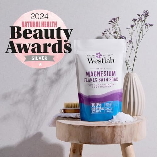 Westlab Restoring Magnesium Flakes | Pure, Natural, And Free From Pollutants | Effective & Relaxing Method For De-Stressing | Vegan | 1Kg Image