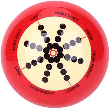 توپ کیو بیلیارد، توپ آموزشی استاندارد میز بیلیارد، لوازم جانبی کمکی تمرینی بیلیارد کیو توپ، برای تمرین خانگی آمریکا Pool Eight Ball، با خطوط و نقطه های استاندارد Image