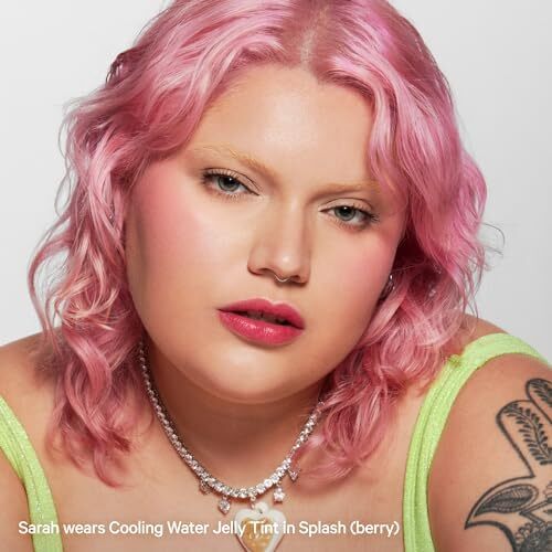 آرایش شیری آب خنک کننده ژله ای رنگ لب + لکه رژ گونه (اسپلش - آلو توت) .17 اونس / 5 گرم Image