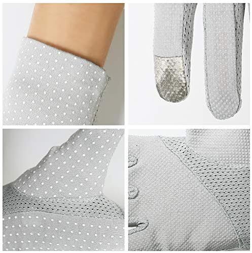 دستکش ضد لغزش رانندگی با صفحه لمسی پنبه ای محافظ UV زنانه در فضای باز Image