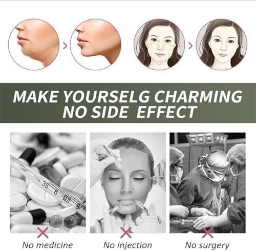 بند چانه برای خوابیدن، لیفت صورت، ماسک قابل استفاده مجدد V Line، بند چانه برای چانه دوگانه برای زنان، کمربند فرم دهنده صورت، شاپر خط فک، سفت کننده صورت، ورزش دهان، ضد افتادگی، سبز Image