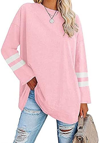 تی‌شرت زنانه یقه گرد/ویژه زنانه زنانه نیم‌آستین تی‌شرت‌های بیسبال سایز بزرگ تاپ‌های تونیک Image