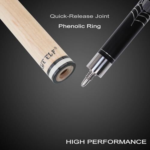 چوب استخر CUEELF، چوب بیلیارد کیو با محفظه سخت شفت کم انحراف چوب بیلیارد حرفه ای بیلیارد کیوس چوب 19.5-21 اونس Image