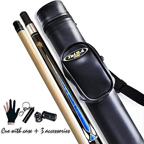 تای با کیوس 2 تکه چوب استخر + قاب سخت، نوک 13 میلی‌متری، 58 اینچ چوب بیلیارد حرفه‌ای افرا کانادایی چوب بیلیارد 18،19،20،21،22 چوب استخر (قابل انتخاب) - آبی، مشکی، قرمز، خاکستری ، سبز Image