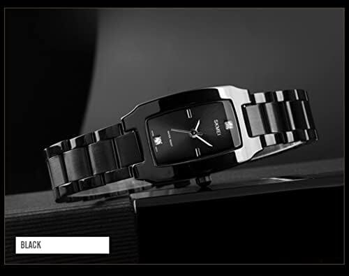 ساعت SKMEI برای زنانه زنانه زنانه ساده لوکس ضد زنگ مربعی مدل لباس ضد آب کوارتز آنالوگ کوچک و باریک لباس گاه به گاه همسر هدیه دخترانه ساعت مچی طلا Image