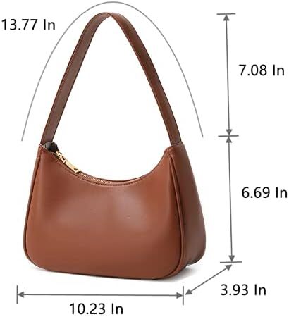 کیف‌های شانه‌ای زنانه CYHTWSDJ، کیف دستی مینی کلاچ مدل Hobo Tote با زیپ بسته Image