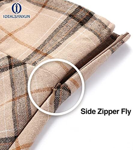 دامن های کوتاه چهارخانه گوتیک IDEALSANXUN برای دامن های چهارخانه کمر بلند زنانه Image