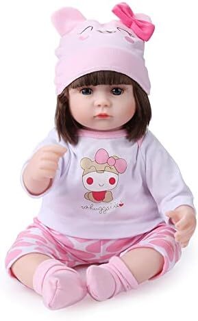 Nano Classic 16 inch 42cm Reborn Baby Doll بدن نرم پنبه ای سیلیکونی نوزاد واقعی مانند عروسک نوزاد عروسک اسباب بازی دخترانه هدیه عروسک-سفید
