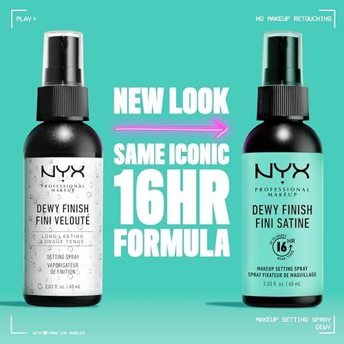 NYX MAKEUP PROFESSIONAL NYX اسپری تنظیم کننده آرایش طولانی مدت، Dewy Finish، 60 میلی لیتر Image