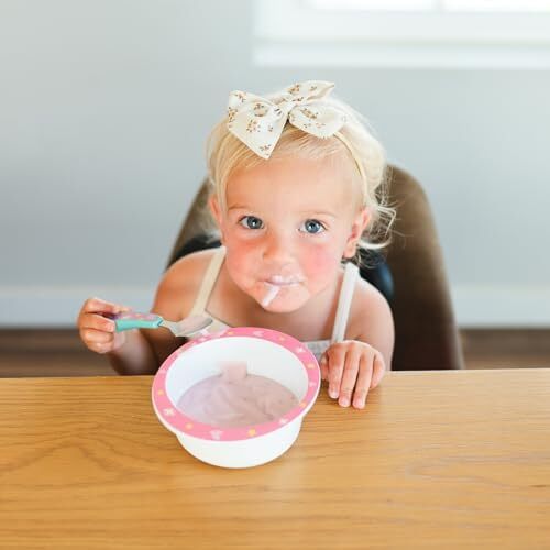 ست ظروف غذاخوری پیپا پیگ - شامل بشقاب، کاسه تقسیم شده و قاشق و چنگال - مناسب برای ماشین ظرفشویی و بدون BPA - ۴ عدد Image