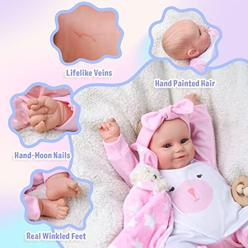 BABESIDE Reborn Baby Dolls - 20 Inch Cute Soft Vinyl Realistic-Newborn Baby Doll for 3+ Year Old Girls Kids Real Life Like Baby Doll Image