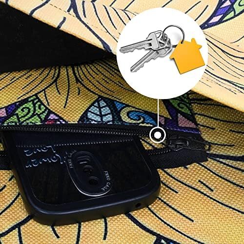 کیف مت یوگا چاپ شده مد روز با جیب کناری بزرگ و جیب زیپ دار کیف یوگا بلند و مناسب تشک های بزرگ - دارای لوازم جانبی یوگا بیشتر Image