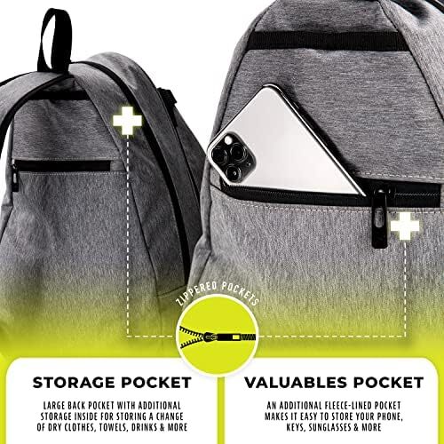 کیف پادل اسپرت فرانکلین - کوله پشتی پادل تنیس مردانه + زنانه - کیف تجهیزات اندازه قابل تنظیم برای پادل + تنیس پارویی - خاکستری Image