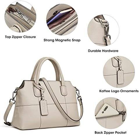 کیف های زنانه چرم اصل کتی، کیف های زنانه شانه ای ساچمه ای نرم Image