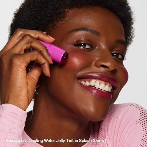 آرایش شیری آب خنک کننده ژله ای رنگ لب + لکه رژ گونه (اسپلش - آلو توت) .17 اونس / 5 گرم Image
