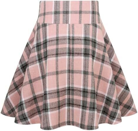 دامن های کوتاه چهارخانه گوتیک IDEALSANXUN برای دامن های چهارخانه کمر بلند زنانه Image