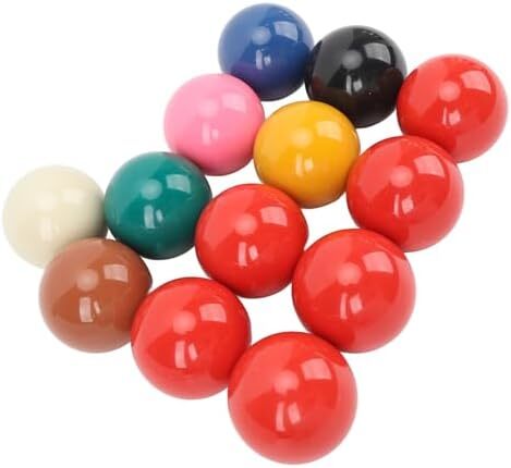 ست توپ اسنوکر، ست توپ اسنوکر حرفه ای بیلیارد با قطر استاندارد 2.1 اینچ، 13 توپ شامل، ست توپ استخر اسنوکر رزینی مقاوم در برابر ضربه برای میزهای بیلی Image