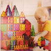 بلوک‌های ساختمانی کاشی‌های مغناطیسی، اسباب‌بازی‌های آهن‌ربایی برای کودکان، اسباب‌بازی‌های آموزشی مورد تأیید STEM، پازل‌های آهن‌ربایی سه‌بعدی بلوک‌های انباشته برای دختران پسر، مگنت تایل،ست کلاسیک ۶4 عددی Thumbnail
