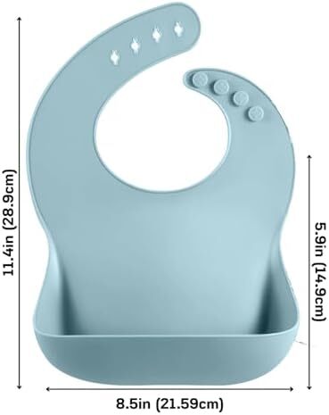 ست feeding سیلیکونی پاندا ایر | ۱۱ قطعه لوازم تغذیه خودکار | بشقاب و کاسه مکشی تقسیم شده، پیشبند، لیوان، کیسه غذای کودک، ظرف تنقلات، قاشق و چنگال، آبی Image