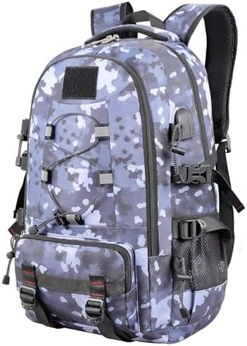 کوله پشتی مسافرتی XQXA، کوله پشتی پیاده روی ضد آب با ظرفیت 45 لیتری کوله پشتی لپ تاپ 17.3 اینچی مردانه کوله پشتی کوهنوردی زنانه برای کمپینگ ورزشی در فضای باز Image