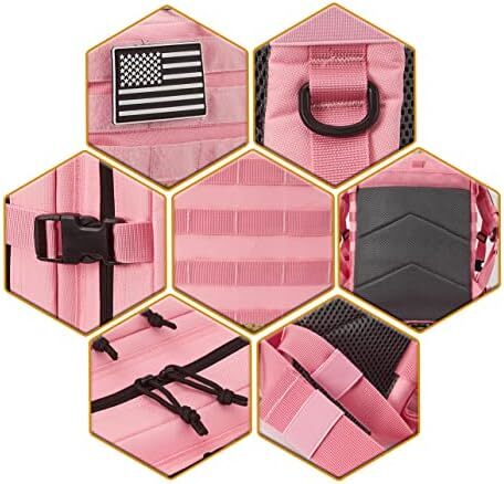 QT&QY 45L Military Tactical Backpacks Molle Army Assault Pack 3 Day Bug Out Survival Bag Hiking Treeking Rucksack Image